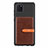 Ultra-thin Silicone Gel Soft Case Cover with Magnetic S10D for Samsung Galaxy M60s Brown