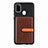 Ultra-thin Silicone Gel Soft Case Cover with Magnetic S11D for Samsung Galaxy M21 Brown