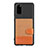Ultra-thin Silicone Gel Soft Case Cover with Magnetic S11D for Samsung Galaxy S20 5G Brown