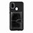 Ultra-thin Silicone Gel Soft Case Cover with Magnetic S12D for Samsung Galaxy M21 Black