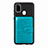 Ultra-thin Silicone Gel Soft Case Cover with Magnetic S12D for Samsung Galaxy M21 Cyan