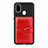 Ultra-thin Silicone Gel Soft Case Cover with Magnetic S12D for Samsung Galaxy M21 Red