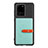 Ultra-thin Silicone Gel Soft Case Cover with Magnetic S12D for Samsung Galaxy S20 Ultra 5G Mint Blue
