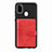 Ultra-thin Silicone Gel Soft Case Cover with Magnetic S13D for Samsung Galaxy M21 Red