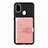 Ultra-thin Silicone Gel Soft Case Cover with Magnetic S13D for Samsung Galaxy M21 Rose Gold