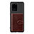 Ultra-thin Silicone Gel Soft Case Cover with Magnetic S13D for Samsung Galaxy S20 Ultra 5G Brown