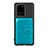 Ultra-thin Silicone Gel Soft Case Cover with Magnetic S14D for Samsung Galaxy S20 Ultra 5G Cyan