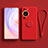 Ultra-thin Silicone Gel Soft Case Cover with Stand for Huawei P60 Red