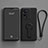 Ultra-thin Silicone Gel Soft Case Cover with Stand for Oppo A78 5G Black