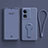 Ultra-thin Silicone Gel Soft Case Cover with Stand for Oppo A78 5G Lavender Gray