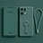 Ultra-thin Silicone Gel Soft Case Cover with Stand for Oppo Find X5 5G Midnight Green