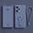 Ultra-thin Silicone Gel Soft Case Cover with Stand for Oppo K10X 5G Lavender Gray
