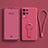 Ultra-thin Silicone Gel Soft Case Cover with Stand for Oppo K9X 5G Hot Pink