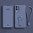 Ultra-thin Silicone Gel Soft Case Cover with Stand for Oppo K9X 5G Lavender Gray