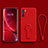 Ultra-thin Silicone Gel Soft Case Cover with Stand for Oppo Reno6 Pro 5G India Red