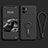 Ultra-thin Silicone Gel Soft Case Cover with Stand for Vivo iQOO 9 Pro 5G Black