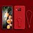 Ultra-thin Silicone Gel Soft Case Cover with Stand for Xiaomi Mi 10i 5G Red