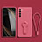 Ultra-thin Silicone Gel Soft Case Cover with Stand for Xiaomi Redmi Note 8 (2021) Hot Pink
