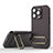 Ultra-thin Silicone Gel Soft Case Cover with Stand KC1 for Apple iPhone 13 Pro Max Brown
