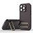 Ultra-thin Silicone Gel Soft Case Cover with Stand KC1 for Apple iPhone 14 Pro Brown