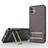 Ultra-thin Silicone Gel Soft Case Cover with Stand KC1 for Samsung Galaxy A04 4G Brown