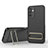 Ultra-thin Silicone Gel Soft Case Cover with Stand KC1 for Samsung Galaxy A14 5G Black