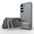 Ultra-thin Silicone Gel Soft Case Cover with Stand KC1 for Samsung Galaxy S22 5G