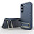 Ultra-thin Silicone Gel Soft Case Cover with Stand KC1 for Samsung Galaxy S22 5G Blue