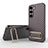 Ultra-thin Silicone Gel Soft Case Cover with Stand KC1 for Samsung Galaxy S22 5G Brown