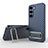 Ultra-thin Silicone Gel Soft Case Cover with Stand KC1 for Samsung Galaxy S23 5G Blue