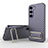 Ultra-thin Silicone Gel Soft Case Cover with Stand KC1 for Samsung Galaxy S23 5G Clove Purple