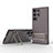 Ultra-thin Silicone Gel Soft Case Cover with Stand KC1 for Samsung Galaxy S23 Ultra 5G Brown