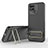 Ultra-thin Silicone Gel Soft Case Cover with Stand KC1 for Xiaomi Redmi 10C 4G Black