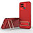 Ultra-thin Silicone Gel Soft Case Cover with Stand KC1 for Xiaomi Redmi 10C 4G Red