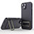 Ultra-thin Silicone Gel Soft Case Cover with Stand KC2 for Apple iPhone 13