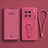 Ultra-thin Silicone Gel Soft Case Cover with Stand S01 for Vivo X90 Pro 5G Hot Pink