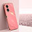 Ultra-thin Silicone Gel Soft Case Cover XL1 for Oppo A58 5G Hot Pink