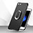 Ultra-thin Silicone Gel Soft Case with Finger Ring Stand for Apple iPhone SE3 2022 Black