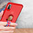 Ultra-thin Silicone Gel Soft Case with Finger Ring Stand T01 for Apple iPhone X Red