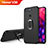 Ultra-thin Silicone Gel Soft Case with Magnetic Finger Ring Stand for Huawei Honor V20 Black
