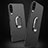 Ultra-thin Silicone Gel Soft Case with Magnetic Finger Ring Stand for Huawei P30 Black