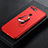 Ultra-thin Silicone Gel Soft Cover with Magnetic Finger Ring Stand for Huawei Honor V20 Red