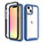 Ultra-thin Silicone Gel Soft Matte Finish Front and Back Case 360 Degrees Cover for Apple iPhone 13 Blue