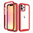 Ultra-thin Silicone Gel Soft Matte Finish Front and Back Case 360 Degrees Cover for Apple iPhone 13 Pro Max Red
