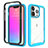 Ultra-thin Silicone Gel Soft Matte Finish Front and Back Case 360 Degrees Cover for Apple iPhone 13 Pro Sky Blue