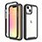 Ultra-thin Silicone Gel Soft Matte Finish Front and Back Case 360 Degrees Cover for Apple iPhone 14 Black