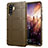 Ultra-thin Silicone Gel Soft Matte Finish Front and Back Case 360 Degrees Cover for Huawei P30 Pro Brown