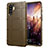 Ultra-thin Silicone Gel Soft Matte Finish Front and Back Case 360 Degrees Cover for Huawei P30 Pro New Edition Brown