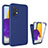 Ultra-thin Silicone Gel Soft Matte Finish Front and Back Case 360 Degrees Cover for Samsung Galaxy A72 5G Blue