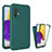 Ultra-thin Silicone Gel Soft Matte Finish Front and Back Case 360 Degrees Cover for Samsung Galaxy A72 5G Green